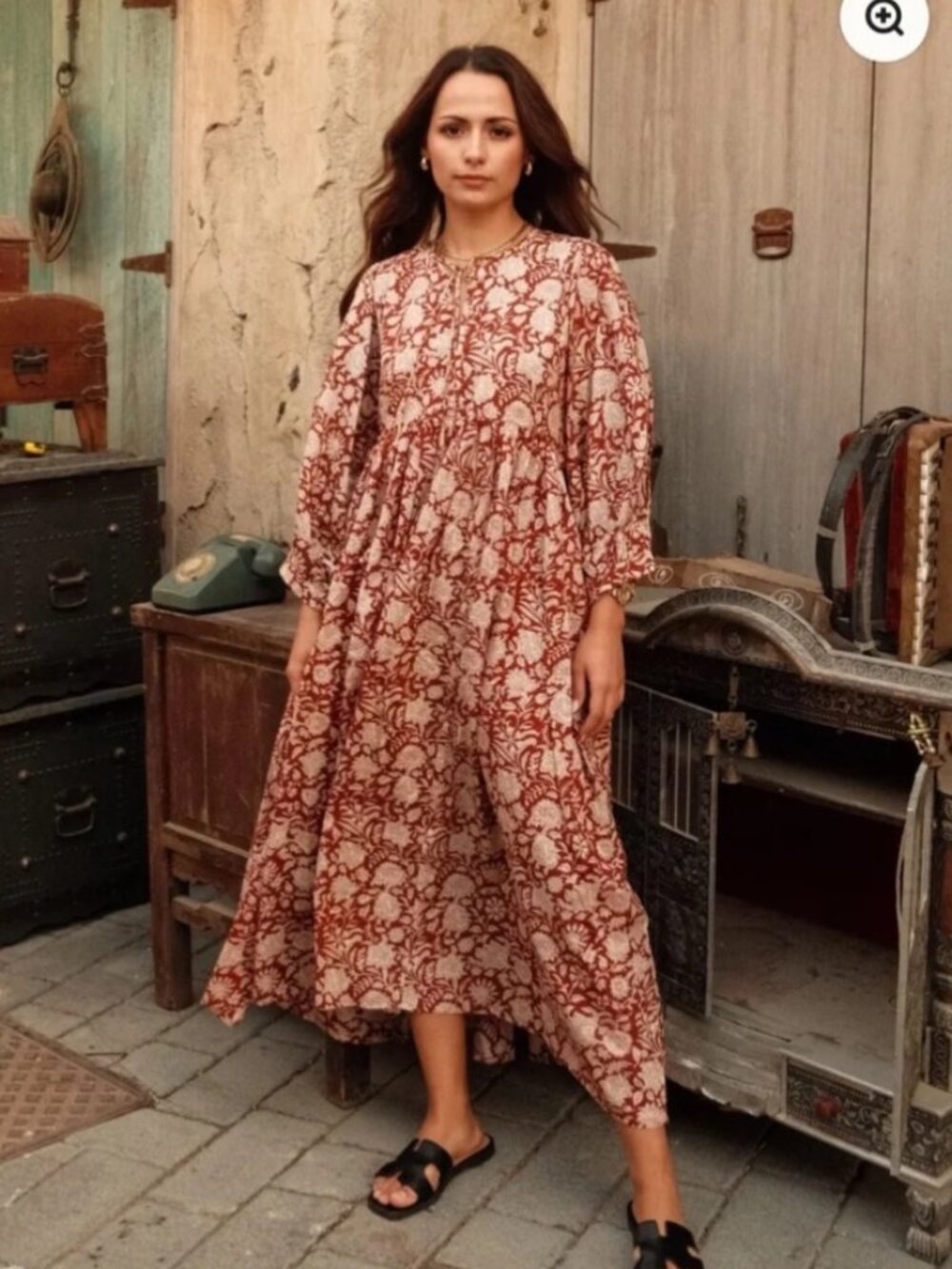 P2P 20.5" 💢🏵💢 Caramel Maya Midi Dress